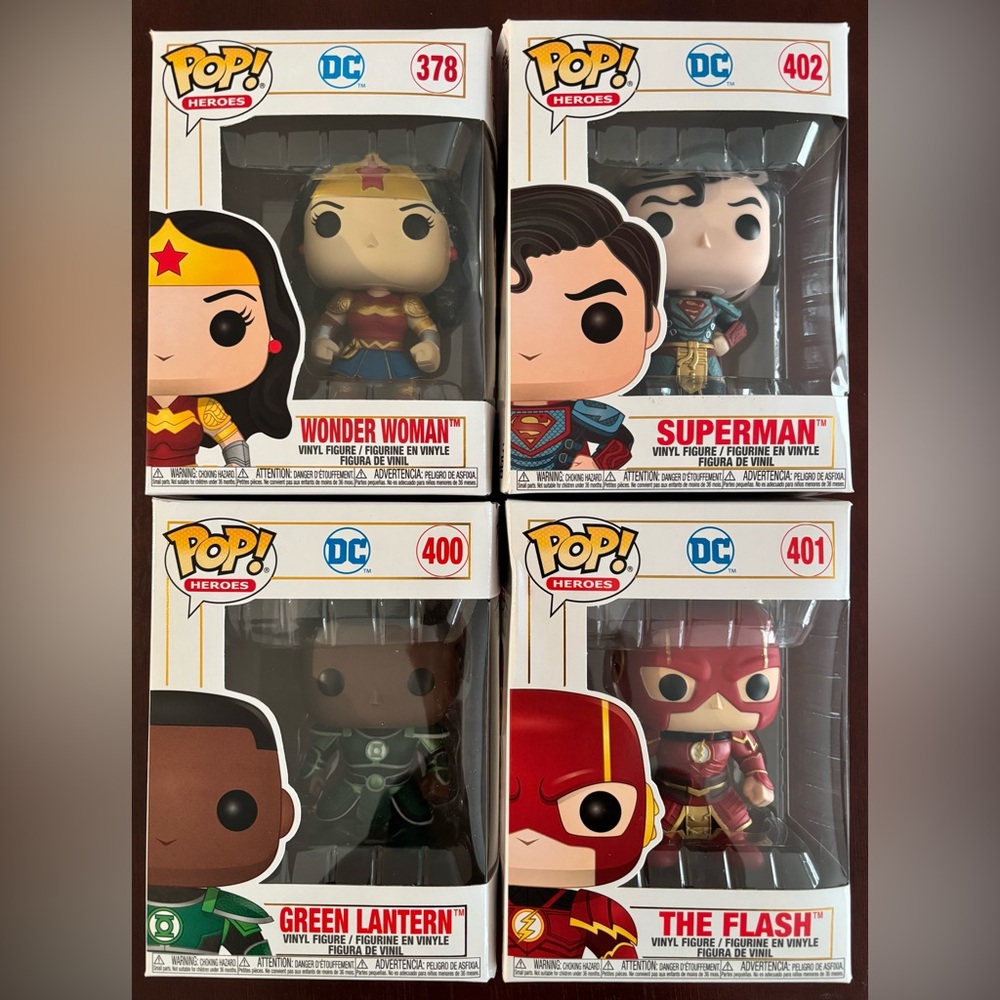 FUNKO POP HEROES DC COMICS LOT OF 4 FUNKO POPS NEW IN BOX